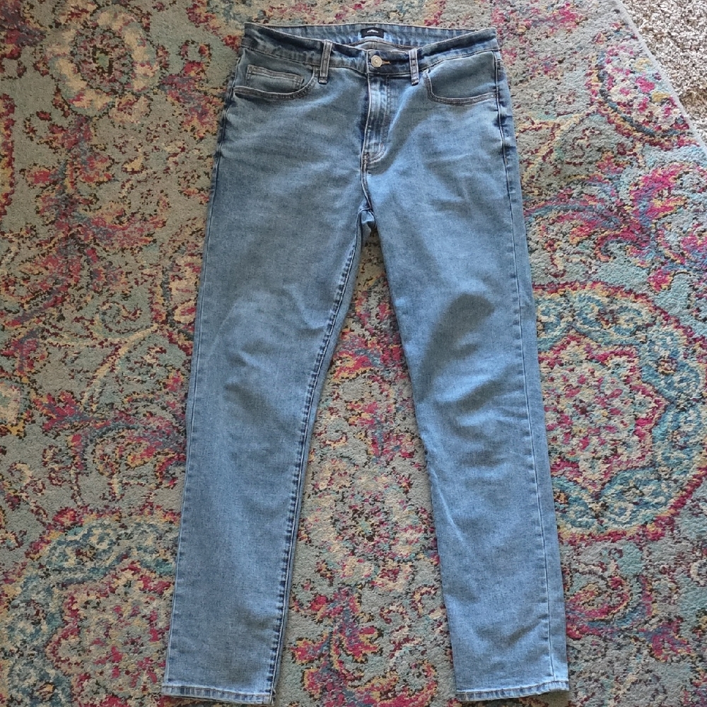 Express Men's Light Blue Skinny Jeans